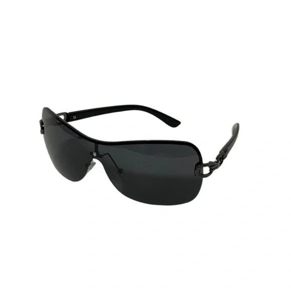 1113-Unisex Fashion Rimless Sunglasses-Black - Picture 1 of 3